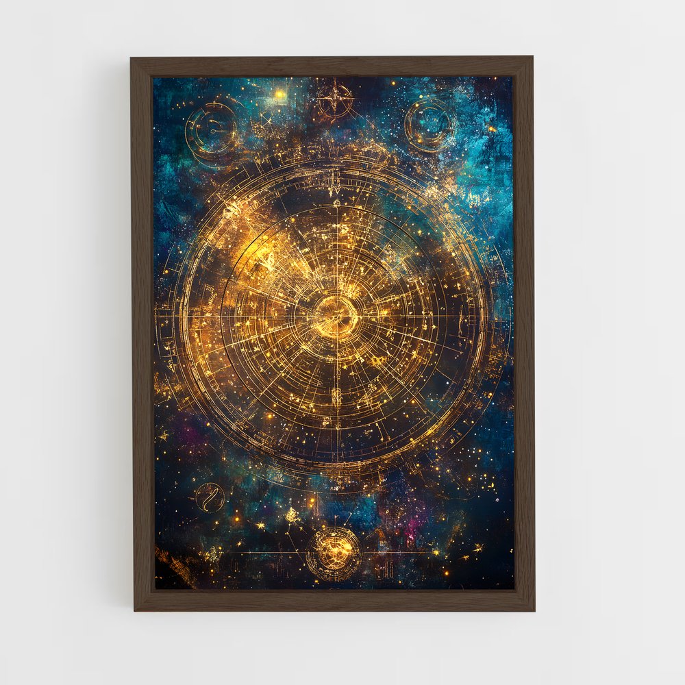 Poster Carte stellaire fascinante – affiche Espace rétro (vue 5)